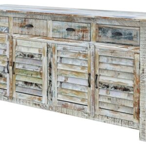 Reclaimed Wood White Wash Sideboard